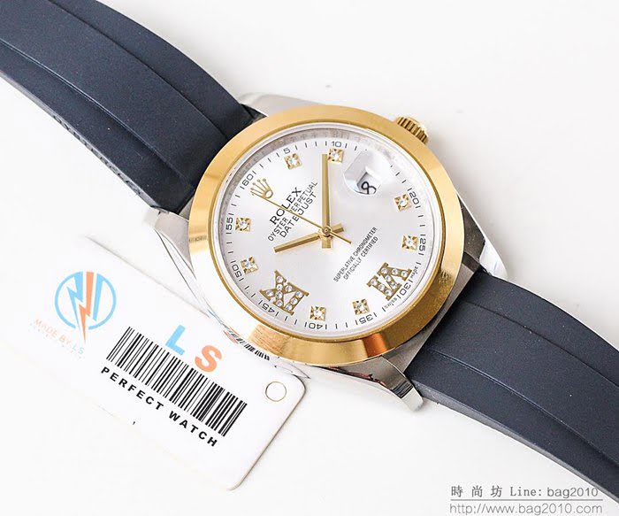 ROLEX勞力士 日誌月相型 904蠔式鋼 18k微納米電鍍金 五珠帶 三度防水性能 全自動進口機械男表  wssb5065